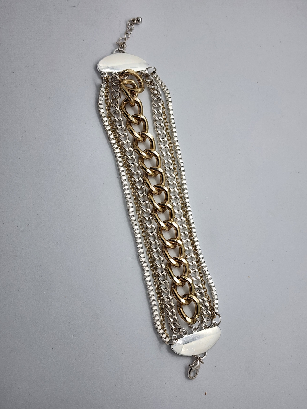 ✨️ 5 For 25 ✨️Two-Tone Chain Multi-Strand Bracelet - Gold & Silver
